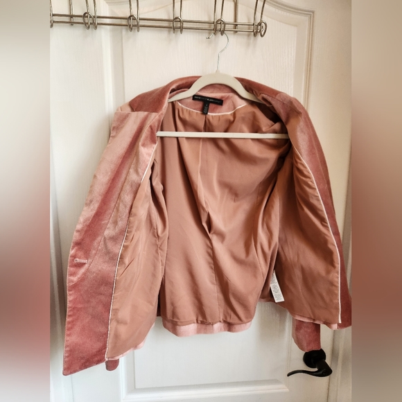 WHBM - Pink Velvety Blazer Jacket - US Women's Size 4 - White House Black Market - Picture 7 of 13